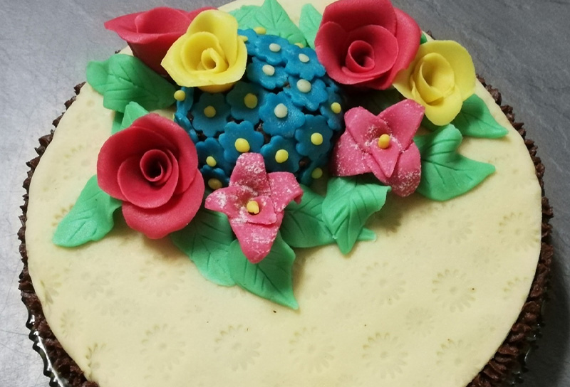 Marzipantorte Blumen