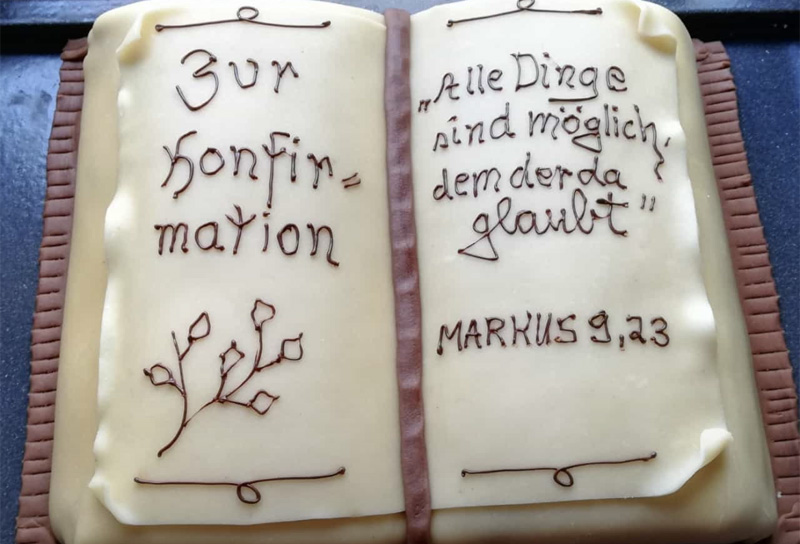Motivtorte Konfirmation